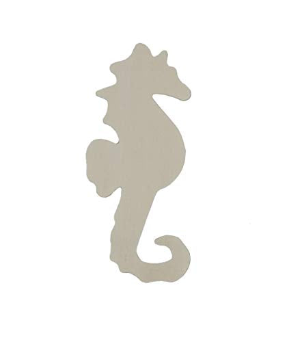 Creative Hobbies® 4 Inch Unfinished Wooden Shapes - Ready to Paint or Decorate Seahorse Shapes | 12 Pack - size: 4 Inch - Seahorse