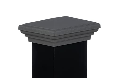 4x6 Post Cap | Gray New England Pyramid Square Top for Pressure Treated Post (3.5"x5.5") Fences, Decks & Mailboxes by Atlanta Post Caps - color: Gray, size: 4x6 standard (3.5"x5.5")