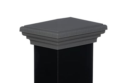 4x6 Post Cap | Gray New England Pyramid Square Top for Pressure Treated Post (3.5"x5.5") Fences, Decks & Mailboxes by Atlanta Post Caps - color: Gray, size: 4x6 standard (3.5"x5.5")