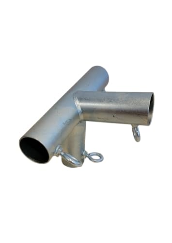 1-3/8" Low Peak 102 Degree Angle Canopy Fittings with Eyebolts (Receives 1-3/8" Diameter Pipe) (4-Way Side Top Angle) - style: 4-Way Side Top Angle