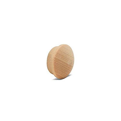Wood Hole Plugs 1/2 inch, Pack of 100 Maple Button Top Wood Plugs for Screw Holes, by Woodpeckers - size: 1/2 inch