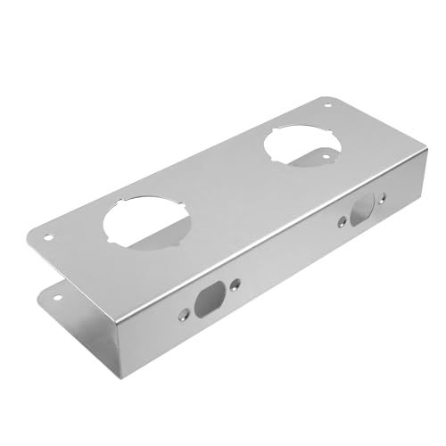 Semetall Door Guard Reinforcer 5-1/2" Door Hole 2-3/8" Backset Silver - color: Silver