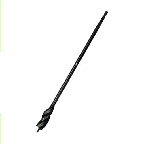 3/4 Inch x 12 Inch 3-Flute Auger Bit, Greycore Tools Wood Drill Bit for Hard and Soft Wood, 1/4” Quick Change Shank, Woodworking Auger Bits (3/4” x 12” Auger) - size: 3/4" x 12", style: 12 Inch