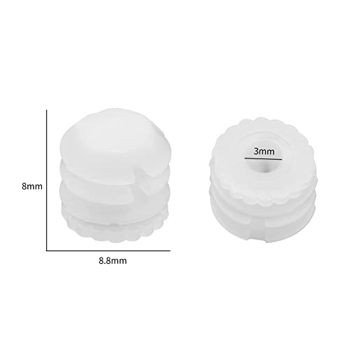 Create idea 100Pcs M4x8mm Hinge Expansion Dowels Plastic Expansion Dowels 3mm White Hinge Dowel Inserts Accessories for Cabinet Cupboard 8.8x8mm