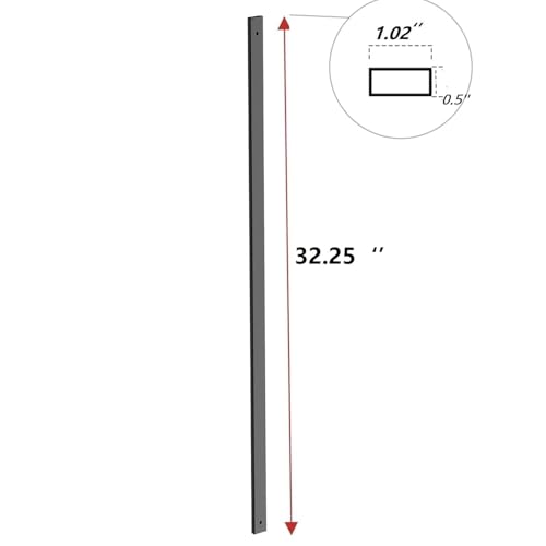HZIU 60 Pack 32.25" Deck Balusters，Stainless Steel Deck Railing Kit - size: 32.25 Inch