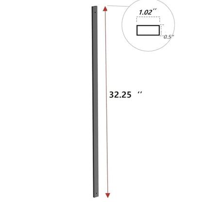 HZIU 60 Pack 32.25" Deck Balusters，Stainless Steel Deck Railing Kit - size: 32.25 Inch