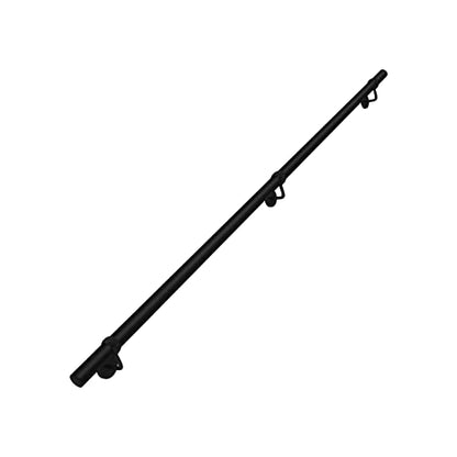 ROTHLEY 6.6 FT Industrial Handrails for Indoor Stairs: Modern Staircase Handrails Wall Mount Stair Handrail 1.6" Round Sturdy Pipe Hand Railings for Steps Matt Black Powder Coat Stairway Railing - size: 6.6FT