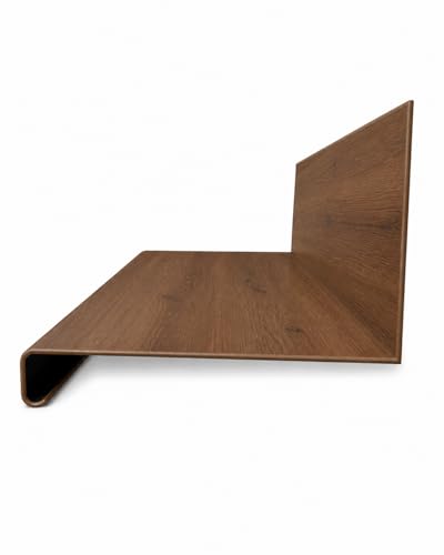 Luxury Vinyl Plank Flush Stair Nose Kit – Tread + Riser Combo (Pecan) - color: Pecan