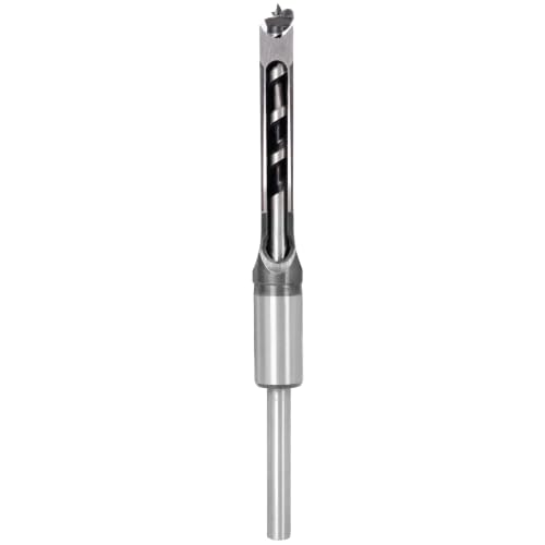 Mortising Chisel Bit Set, 5PCS 1/4-1/2", Woodworking Drill, Carbon Steel
