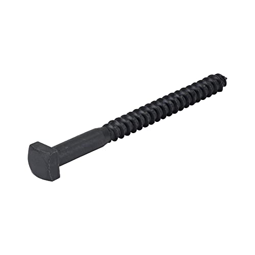 Rustic Square Lag Screws, Ruspert Weatherproof Coating, Black Exterior Lag Bolts, 1/4 x 3-Inch, (Pack of 25) - size: 1/4" x 3", style: Black Ruspert Coating (Outdoor Use)