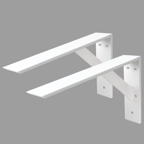 Countertop Support Bracket 18 Inch Heavy Duty Shelf Bracket 2 Pack 3/8" Thick White 18"x10"x2.5" for Granite Quartz Wood Laminate Countertops - size: 18"x10"x2.5", style: White-2 Pack