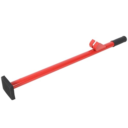 30 Inch Pulling Stick Tool for Car Dent Repair Heavy Duty Dent Puller for Bumper Body Hood Deck Universal Auto Body Tool with Chain and Rubber Pad Red
