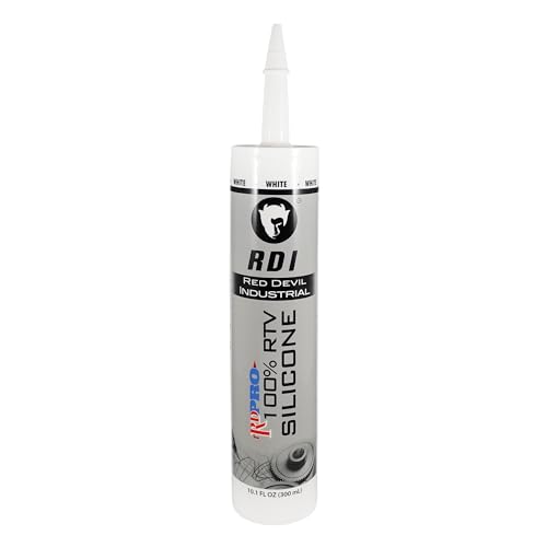 Red Devil 08160I RD PRO Industrial Grade RTV 100% Silicone Sealant, 10.1 oz, White, 1 Pack - color: White, size: 1 Pack