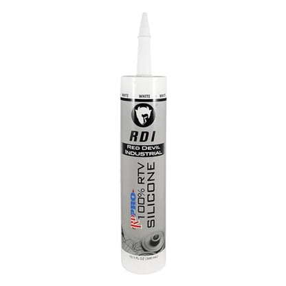 Red Devil 08160I RD PRO Industrial Grade RTV 100% Silicone Sealant, 10.1 oz, White, 1 Pack - color: White, size: 1 Pack