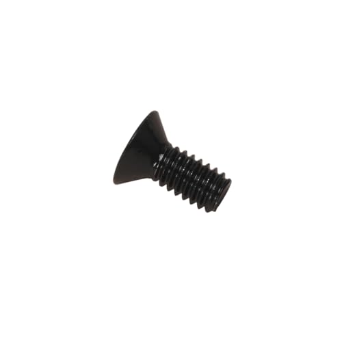 100 Pack 12-24 x 1/2" Black Flat Head Machine Screws, Full Thread - color: Black