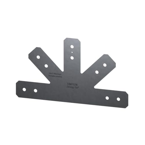 Simpson Strong-Tie APVGP1212-4 APVGP Decorative Gable Plate - Outdoor Accents Avant Collection 12:12 Pitch, for 4X Lumber, ZMAX Galvanized & Black-Powder Coated Decorative Hardware