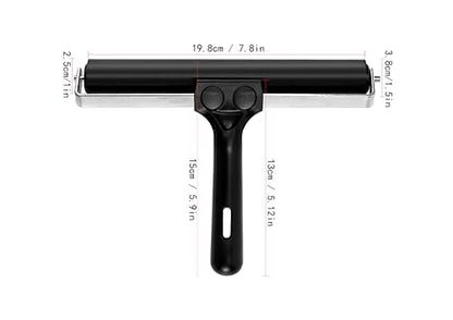 7.9in Rubber Roller, Tape Roller for Print, Tape, Wallpapers, Scrapbooks，Silicone Seam Roller Tool for PVC/TPO/EPDM Ply Roofing Tape，Wallpaper etc.