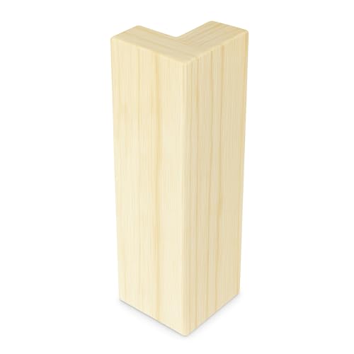 5.5" x 3/4" Outside Corner Baseboard Molding and Trim Block. Pine. (4)