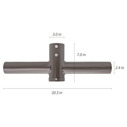 180 Degree Double Bullhorn Mounting Bracket for 2 Lighting Fixtures, Bronze Steel Pole Mount Bracket for Outdoor Shoebox, Parking Lot, Street Light Fixtures - size: 180 Degree Double Bullhorn Pole Mount Bracket