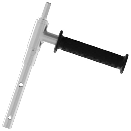 Ice Auger Drill Adapter with Handle - 18mm/0.720" Output Shaft Diameter - Steel Cordless Drill Attachment for Ice Auger Drill Conversion
