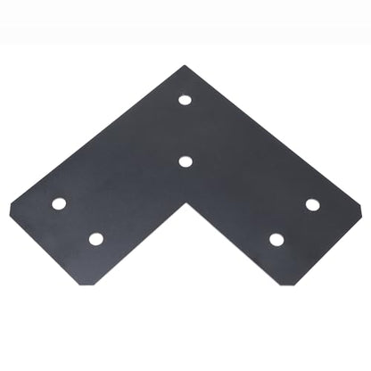 4 PCS 10" Flat L Brackets for 6x6 Lumber, 5" Width Mending Plates - size: Fit 6x6 Lumber