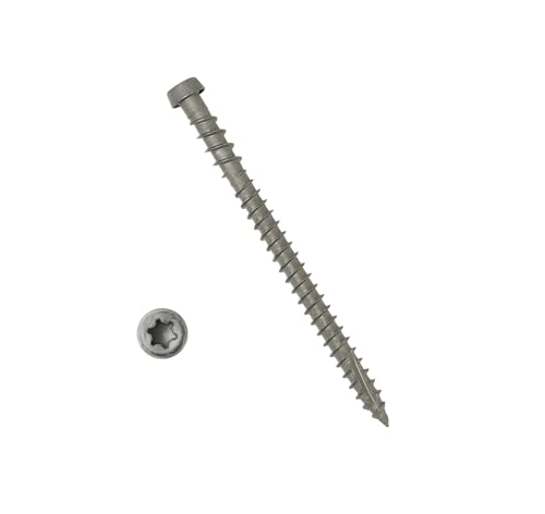 Composite Decking Coated Wood Screw #10 x 2-3/4, Gray, 350 - color: Gray, size: #10x2-3/4"