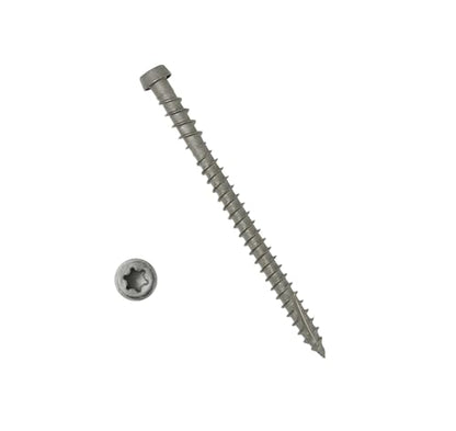Coated Composite Deck Screws #10 x 2-3/4, Gray, 350 - color: Gray, size: #10x2-3/4"