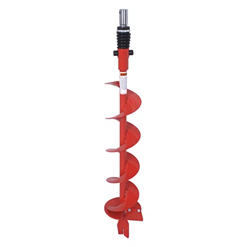 THUNDERBAY 6 Inch Diameter 36 Inch Long Earth Auger Bit with Fishtail Point and Patent Shock Spring - color: w/ Patent Shock Spring, size: 6-Inch Diameter