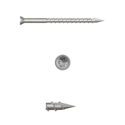US4 - #8 x 2 - Trim Head T15 Star Drive Stainless Steel Wood Screws | 305 Stainless Steel | Rust & Corrosion-Resistant | Outdoor Decking Screws (350, #8 x 2) - size: #8 x 2"