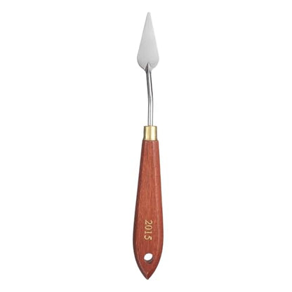 HARFINGTON Palette Knife Painting Tool 1.73" x 0.63" Stainless Steel Teardrop Blade 7.48" Length Spatula Painting Pallet Knives with Hole Beech Wood Handle for Oil Acrylic Canvas, Red/Silver - size: 7.48" x 0.63" x 1.73"