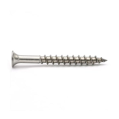 Stainless Steel Deck Screws, #6 x 2 inch, Square Drive, Type 17 Tip, 18-8 Grade, 100 Pack w/Bit Included