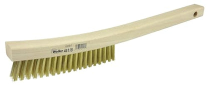 Weiler 44118 0.006" Wire Size, 5-1/2" Brush Length, 13" X 7/8" Block Size, 3 x 19 No. of Rows, Brass Bristles, Hardwood Block, Plater's Scratch Brush, Made in the USA (Pack of 12) - size: .006 Brass Wire x 13" x 7/8", style: Pack of 12