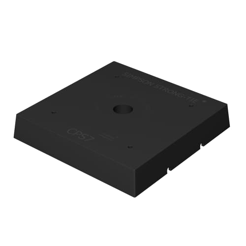Simpson Strong-Tie CPS7 CPS Composite-Plastic Standoff Post Base - for 8x8 Nominal Post Size, Load-Rated Structural Post Connector with Standoff, Black Finish for Custom Look