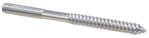 Hillman Zinc-Plated Carbon Steel Hanger Bolts #8-32 x 2-Inch, for Wood