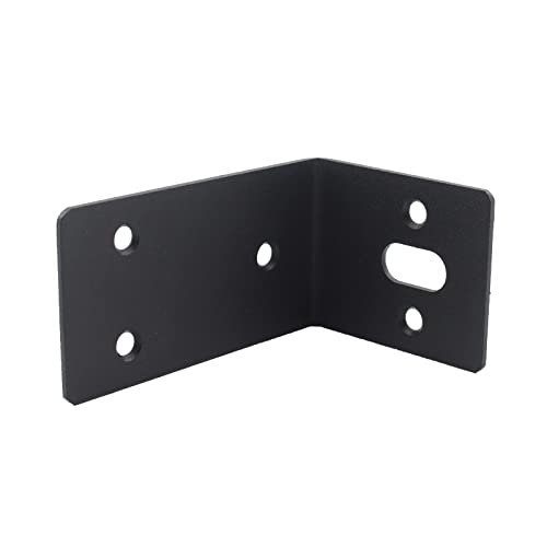 4PCS L Bracket Corner Brace, ULIFESTAR Stainless Steel Heavy Duty Black Corner Bracket,90 Degree Joint Right Angle Bracket,Metal L Brackets for Wood Furniture (59x83x1.8mm/2.3x3.3x0.1'' 6+1 Holes) - size: 59x83x1.8mm/2.3x3.3x0.1'' 6+1 Holes
