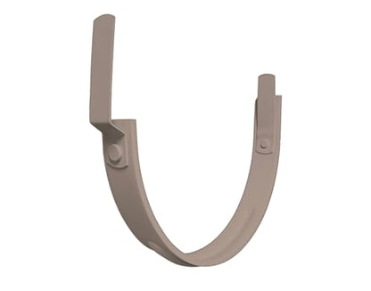 8" Halfround Gutter Hanger - Aluminum - Powder Coated to Match Gutter Coil Color - 8" Gutter - Works on Straight and Slanted Fascia (8" Halfround) (Clay, 8 inch) - color: Clay
