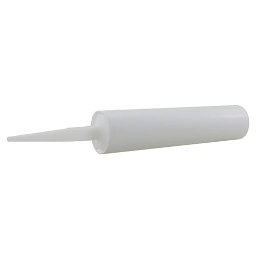 2PCS 300ml Plastic Sealed Empty Adhesive Tube White Caulking Tube Sealant Applicator Tube for Standard Caulking Gun Crack Repair Tiles Leak Sealing