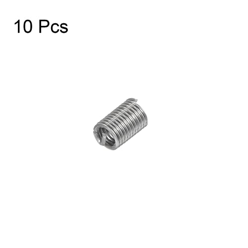 HARFINGTON 10pcs Wire Thread Inserts M2.5 x 0.5 3D 304 Stainless Steel Helical Coiled Wire Threaded Sleeve - size: M2.5 x 0.5