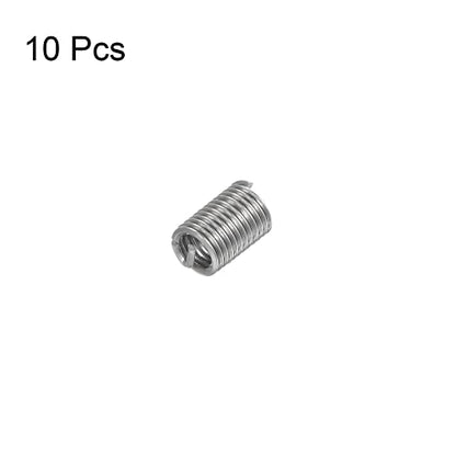 HARFINGTON 10pcs Wire Thread Inserts M2.5 x 0.5 3D 304 Stainless Steel Helical Coiled Wire Threaded Sleeve - size: M2.5 x 0.5