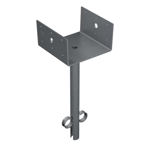 Simpson Strong-Tie EPB66 Elevated Post Base - 5-1/2 in. x 3 in. x 5-1/2 in., 6x6 Post Size, Heavy Duty 12-Gauge Base Plate Steel Build, Cast-In-Place for Secure Connection to Concrete
