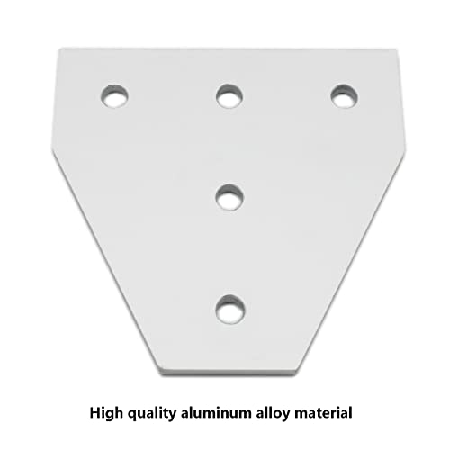 4 PCS Joint Plate, Surface Anodic Oxidation Silver T Shape Corner Bracket, 5 Hole Outside Joining Plate for 3030 Series Aluminum Profile 3D Printer Frame - size: 3030T