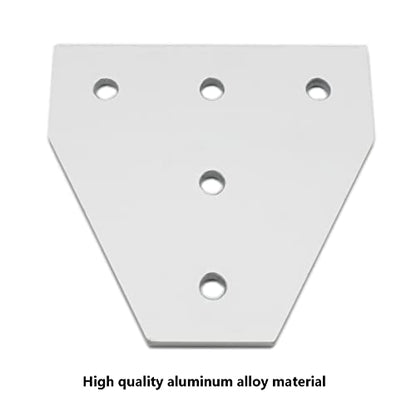 4 PCS Joint Plate, Surface Anodic Oxidation Silver T Shape Corner Bracket, 5 Hole Outside Joining Plate for 3030 Series Aluminum Profile 3D Printer Frame - size: 3030T