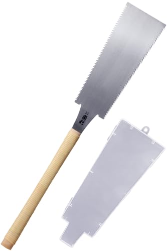 KAKURI Extra Large Japanese Pull Saw 10.5" for Woodworking - Ryoba Double Edge Hand Saw with Blade Cover for Rip & Crosscut - Heavy Duty Fixed Blade - Made in Japan - size: 10-1/2"