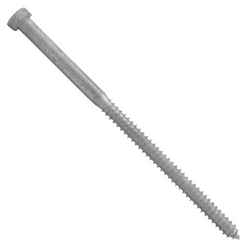 Conquest 5/8"-5 x 12 Lag Bolts, Hot Dip Galvanized, Coarse Threads Hex Head, Corrosion-Resistant for Outdoor, Wood, and Structural Projects (25 Pack) - size: 5/8"-5 x 12"