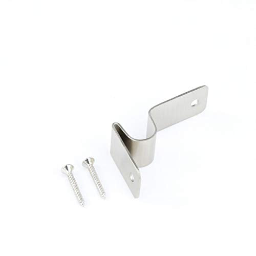 Renovators Supply Manufacturing Stair Carpet Runner Rod with Bracket Holders Set, Nickel, Satin Nickel Finish, Staircase Carpet Securing and Decorative Hardware for Home Staircases - style: Brushed Satin