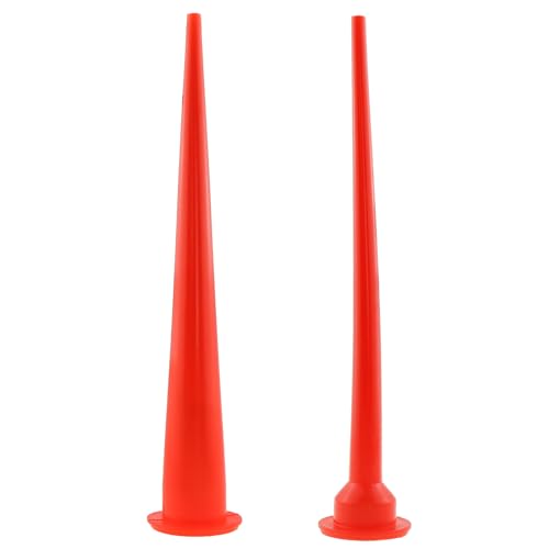 2PCS Plastic Caulking Gun Extension Plug Nozzle Tip Tool Red Structural Adhesive Nozzle Tip Nozzle 30cm Thick Nozzle and 30cm Thin Long Nozzle Each 1PC