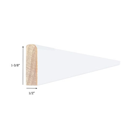 Baseboard Shoe Moulding, Modern Craftsman Style, Primed or Raw Wood, 6' Piece, The Millwork Outlet (Primed Poplar) - color: Primed Poplar
