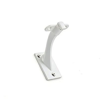 KHTUMEWARE 4 Pack 3 inch White Handrail Stair Brackets - Heavy-Duty Zinc Alloy Staircase Handrail Supports, Suitable for Home Stairs and Balcony Guardrails - color: White