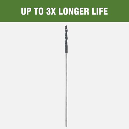1/2” x 18” Long Drill Bits (2 Pack) Installer Drill Bit for Wood with Nails