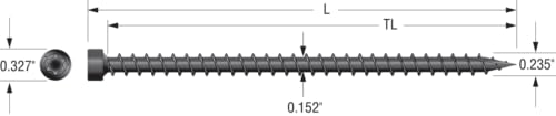 Simpson Strong-Tie SDWC15450-KT Strong-Drive SDWC Truss Screw, 4-1/2" Interior Wood Screws, Electrocoating, Black, (Truss Kit Includes 50 Screws, 1 Bit, 1 Guide)